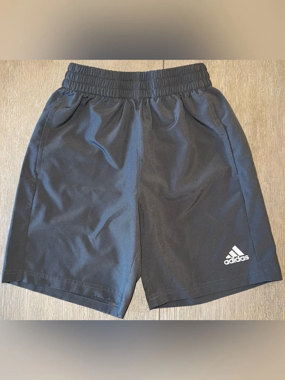 adidas Black Kids Athletic Shorts with Logo